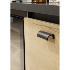 Hermeta ladegreep opschroevend 78 mm mat zwart