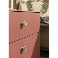 Hermeta meubelknop rond met bout M4 40 mm naturel