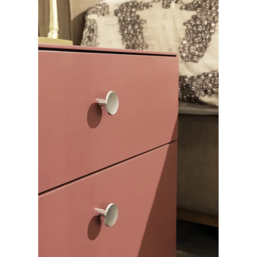 Hermeta meubelknop rond met bout M4 40 mm naturel