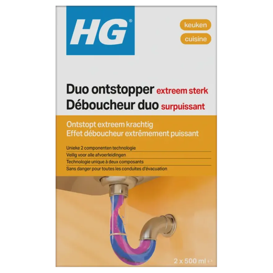HG duo ontstopper 2 stuks 500 ml