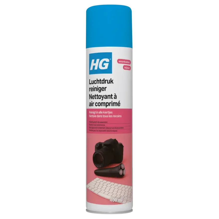 HG luchtdrukreiniger kieren en gaten 400 ml