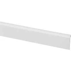 Hockeystickprofiel kunststof wit 8x21 mm lengte 260 cm