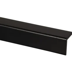 Hoeklat grenen gelakt zwart 34x34mm 270cm