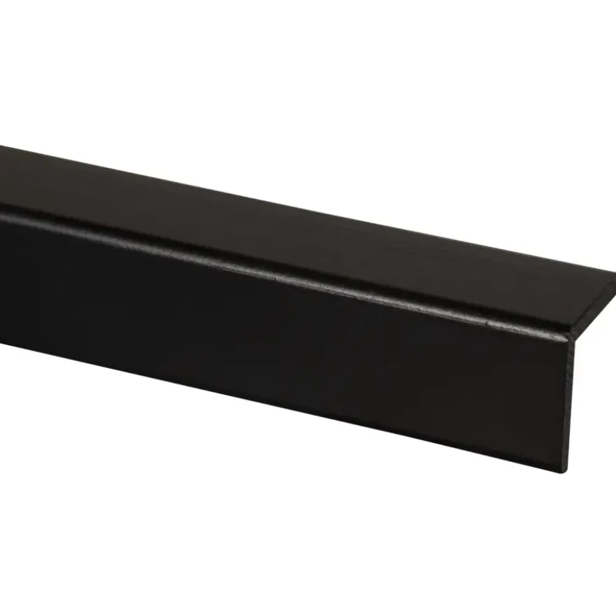 Hoeklat grenen gelakt zwart 34x34mm 270cm