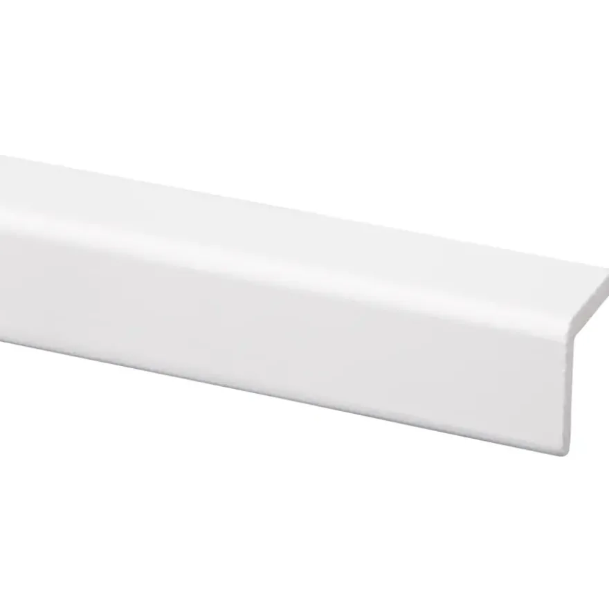 Hoeklat grenen wit gelakt 27x27mm 270cm