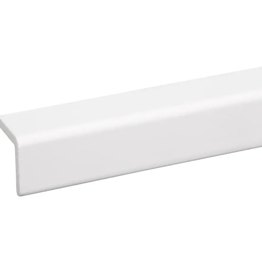 Hoeklat grenen wit gelakt 27x27mm 270cm