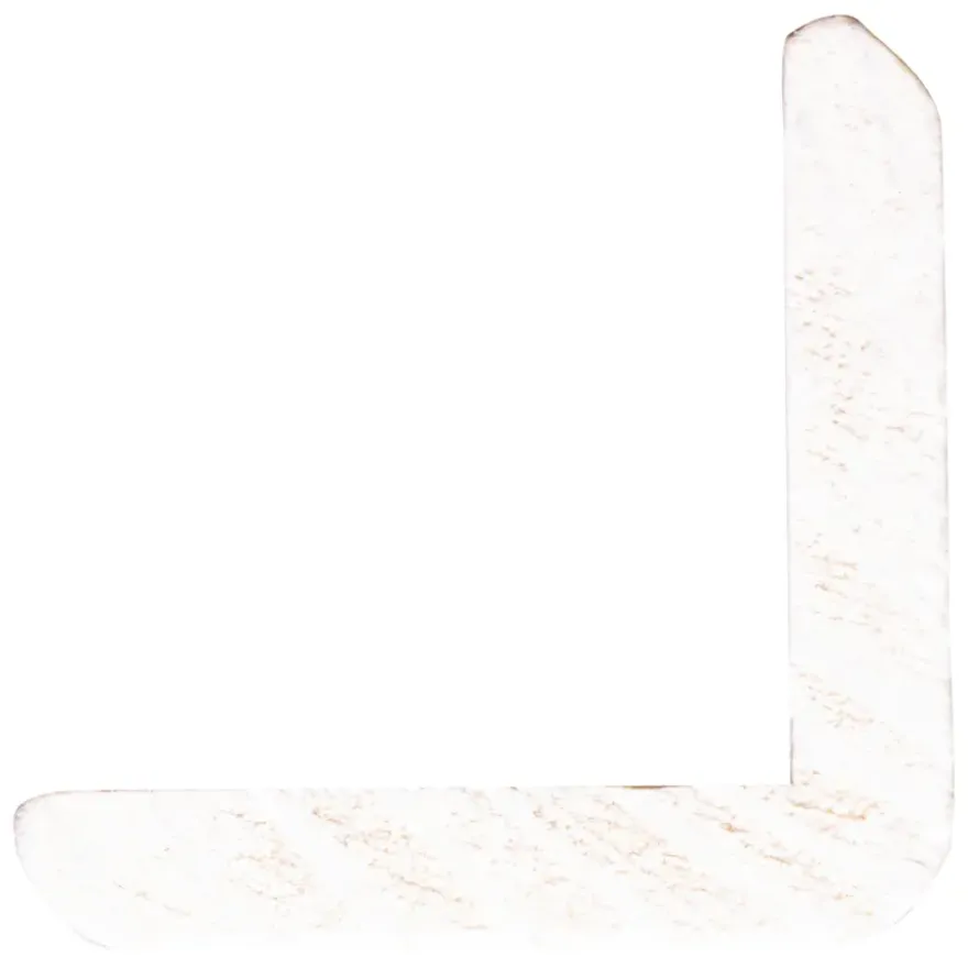Hoeklat grenen wit gelakt 27x27mm 270cm