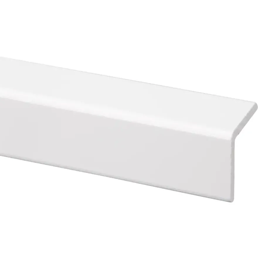 Hoeklat grenen wit gelakt 34x34mm 270cm