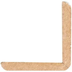 Hoeklat zelfklevend MDF wit folie 33x33 mm 260 cm