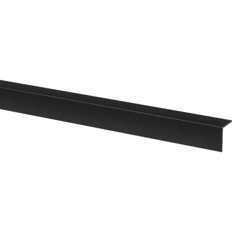 Hoekprofiel kunststof zwart 20x20 mm 260 cm