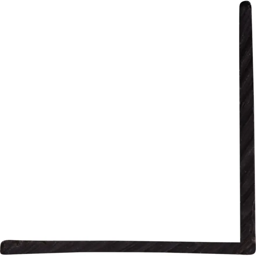 Hoekprofiel kunststof zwart 20x20 mm 260 cm