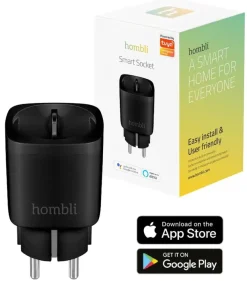 Hombli Slim Stopcontact Zwart