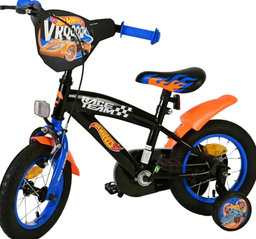 Hot Wheels kinderfiets zwart 12 inch