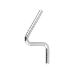 Huiscijfer 4 aluminium Rond