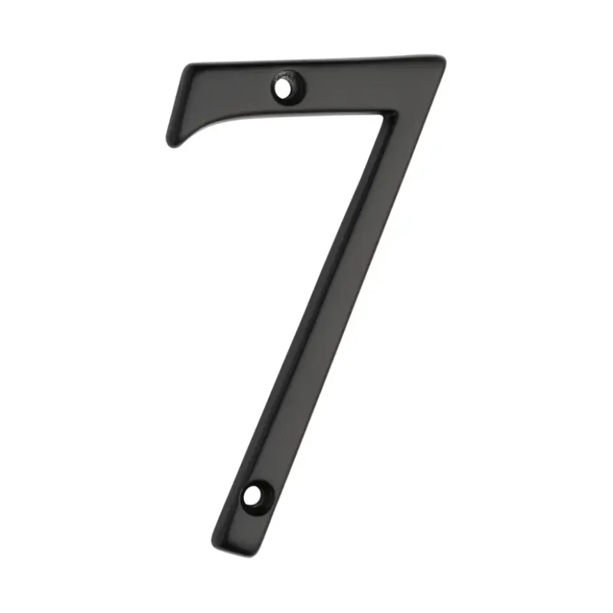 Huiscijfer 7 aluminium zwart