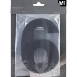 Huiscijfer 6/9 Zwart RVS 15 x 10 cm