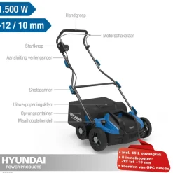 Hyundai verticuteermachine 360mm 1500W