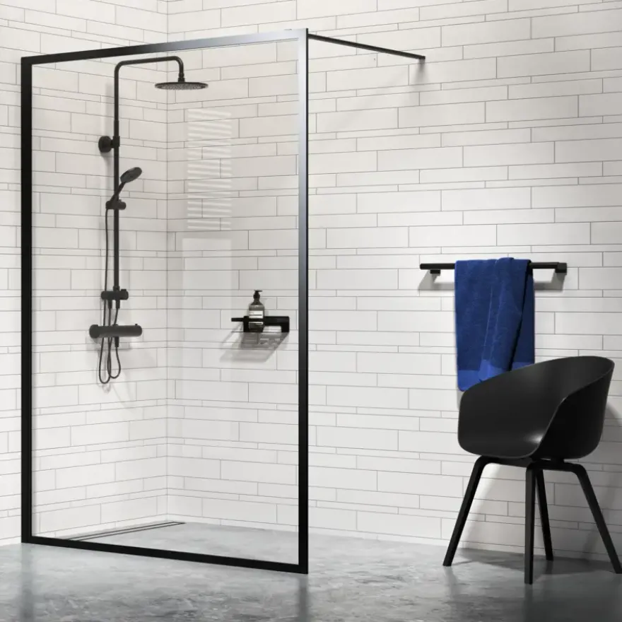 Inloopdouche A3 Contour Zwart 88x200cm