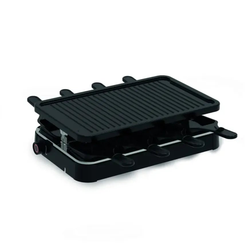 Inventum GR803B Gourmetset 8 persoons - 1200 watt Zwart