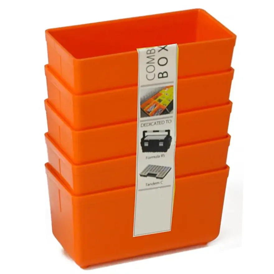 Inzetbakje voor assortimentsdoos ca. 8x4x4 cm oranje 5 stuks