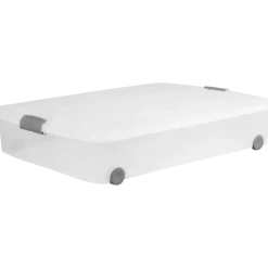 Iris Bedrollerbox click 50 liter transparant met grijze clips inclusief deksel