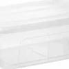 Iris opbergbox Click 30 liter transparant met grijze clips inclusief deksel