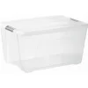 Iris opbergbox Click Topbox 45 liter transparant met grijze clips en deksel