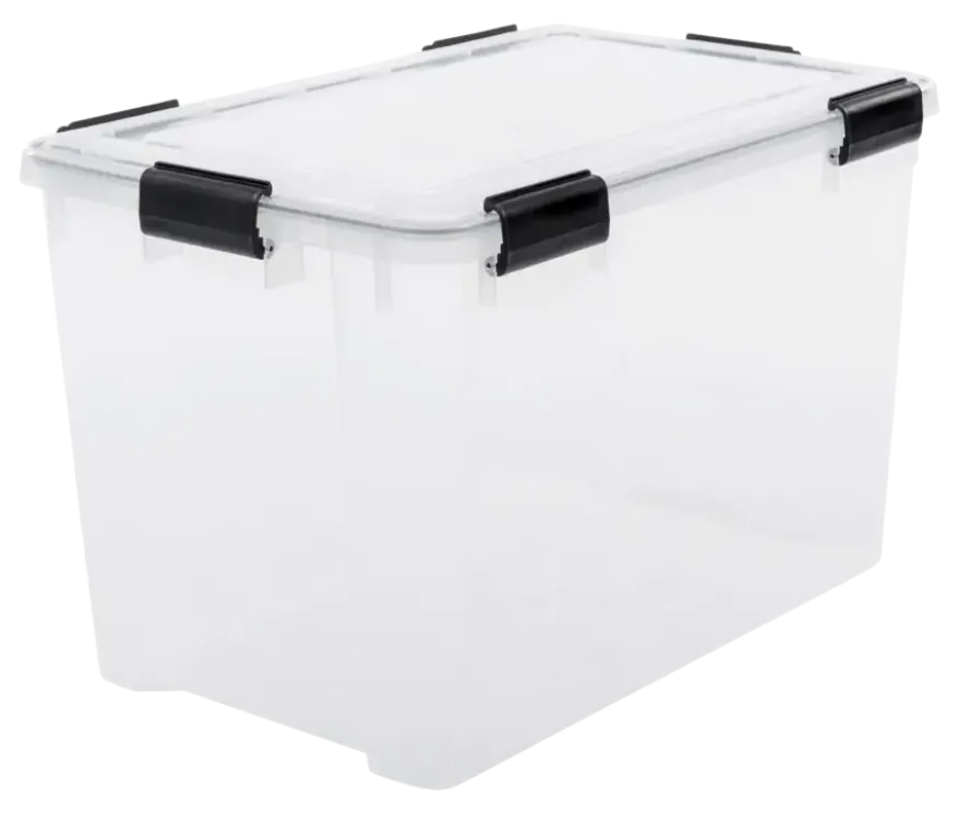 Iris opbergbox luchtdicht kunststof transparant 70 L