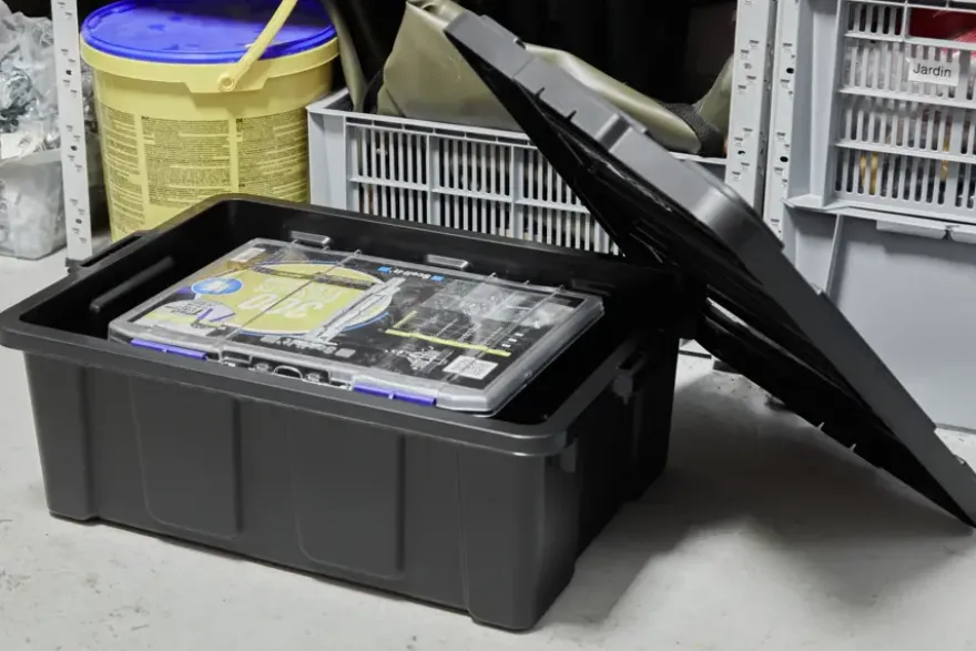 Iris Powerbox Opbergbox - 43L - 100% Recycled Kunststof - Zwart