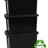 Iris Powerbox Robuust Opbergbox - 45L - 100% Recycled Kunststof - Zwart - Set van 3
