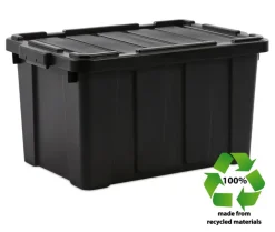 Iris Powerbox Robuust Opbergbox - 45L - 100% Recycled Kunststof - Zwart - Set van 3