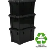 Iris Powerbox Robuust Opbergbox - 21L - Kunststof - Zwart - Set van 3