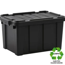 Iris Powerbox Robuust Opbergbox - 21L - Kunststof - Zwart - Set van 3