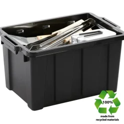 Iris Powerbox Robuust Opbergbox - 21L - Kunststof - Zwart - Set van 3