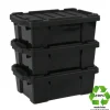 Iris Powerbox Robuust Opbergbox - 12,5L - 100% Recycled Kunststof - Zwart - Set van 3