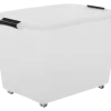 Iris Rollerbox opbergbox transparant kunststof met wieltjes 60 L