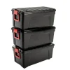 IRIS Store-It-All Opbergbox - 75L - Kunststof - Zwart - Set van 3