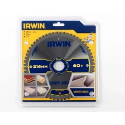 Irwin afkortzaagblad 60T voor hout / laminaat / MDF- 216 x 30 mm