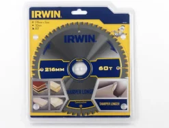 Irwin afkortzaagblad 60T voor hout / laminaat / MDF- 216 x 30 mm