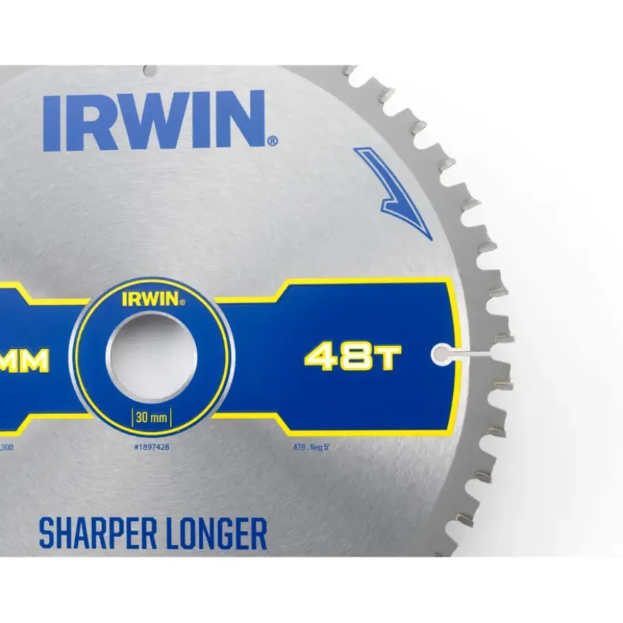 Irwin afkortzaagblad 48T voor hout / laminaat / MDF- 254 x 30 mm