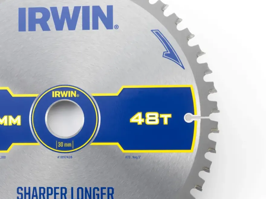 Irwin afkortzaagblad 48T voor hout / laminaat / MDF- 254 x 30 mm