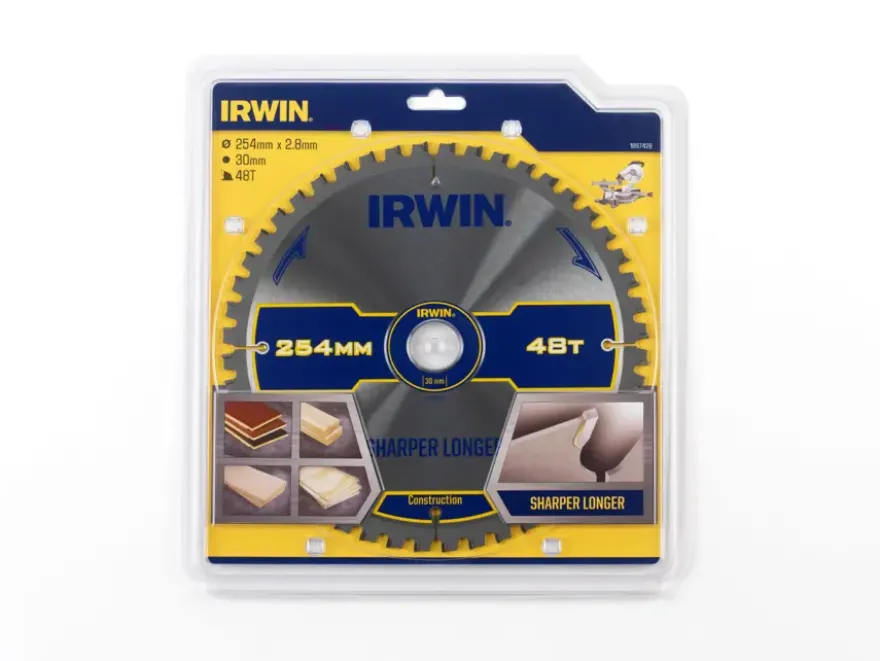 Irwin afkortzaagblad 48T voor hout / laminaat / MDF- 254 x 30 mm