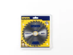 Irwin cirkelzaagblad Ø165 mm. Inclusief reduceerringen waardoor geschikt voor asgat 16, 20 en 30 mm, vertanding 30T
