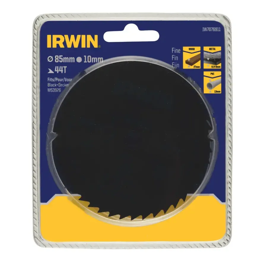 Irwin cirkelzaagblad Ø85 mm met asgat 10mm, vertanding 40T