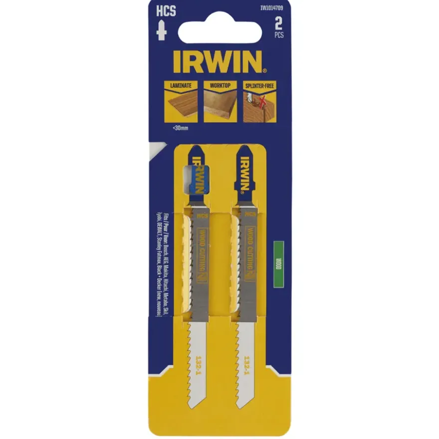 Irwin decoupeerzaagblad T-aansluiting voor laminaat / spaanplaat - 2 stuks