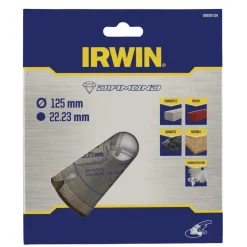 Irwin diamantschijf voor haakse slijper Ø125 mm. Voor steen.