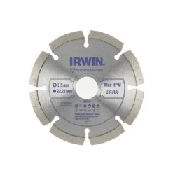 Irwin diamantschijf voor haakse slijper Ø115 mm. Voor steen.