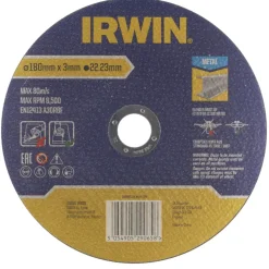 Irwin doorslijpschijf Ø178 mm. Dikte 3 mm. Voor metaal.