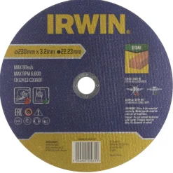 Irwin doorslijpschijf Ø230 mm. Dikte 3 mm. Voor steen.