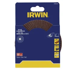 Irwin lamellenschuurschijf voor haakse slijper Ø 115 mm korrelgrootte K60.